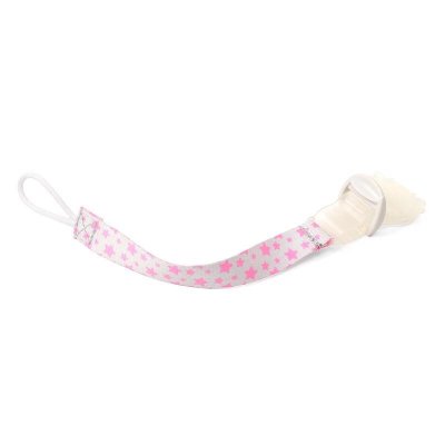 BABYONO Schnullerclip rosa 0m+