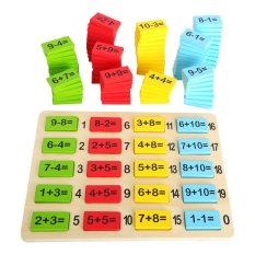 small foot Lesena barvita matematična tabla za seštevanje