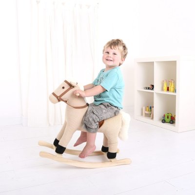 Bigjigs Toys Houten Schommelpaard Beige