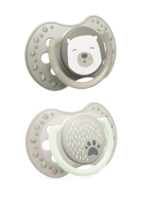 LOVI Silikon-Schnuller Buddy Bear, dynamisch, 6–18 Monate, 2 Stück