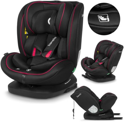 LIONELO Bilbarnstol Bastiaan i-Size (40-150 cm) Black Red