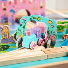 Bigjigs Rail Trenuleț de masă lumea marină