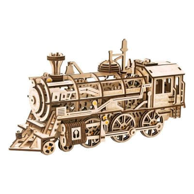 RoboTime 3D Holzmechanik-Bausatz Dampflokomotive