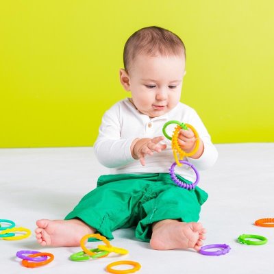 BRIGHT STARTS Teether - C rings, 24 τμχ, 0 m+