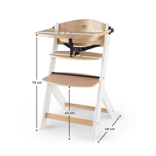 KINDERKRAFT Καρέκλα τραπεζαρίας Enock White ξύλινη, Premium