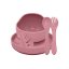 PETITE&MARS Set de repas silicone TAKE&MATCH 4 pcs Dusty Rose 6m+