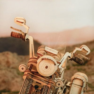 RoboTime 3D fa mechanikus modell motorkerékpár Cruiser