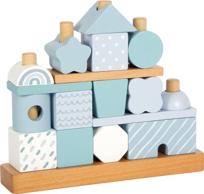 small foot Nasadzovanie na tyč Domček modrý