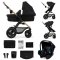 KINDERKRAFT Kombi-Kinderwagen Moov 2 Air 3in1 Pure Black