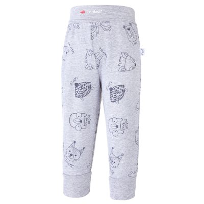 Joggingbroek smyk PRINT Outlast® - grijze melange dieren