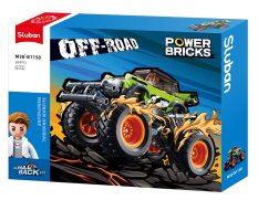 Sluban Power Bricks M38-B1158 Opwindauto Bigfoot Groen BKI