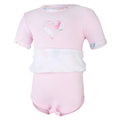 Body Kleid dünnes KR Set Outlast® - rosa Baby/hellrosa Blumen