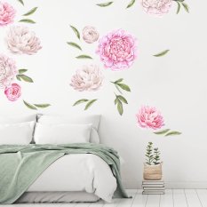 Wall stickers - Peonies in shades of pink - small