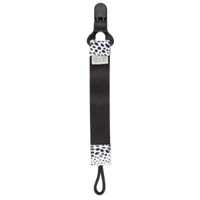 LOVI Schnullerband mit Clip Salt & Pepper
