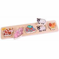 Bigjigs Baby Puzzle d'encastrement en bois ferme