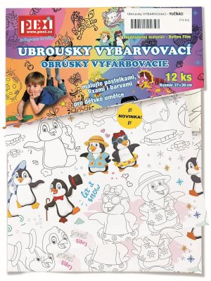 Pexi Serwetki do kolorowania - Pingwiny