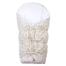 Zavinovačka šnurovacia pevná chrbát ANGEL - Outlast® - krémová čiernožlté vetvičky