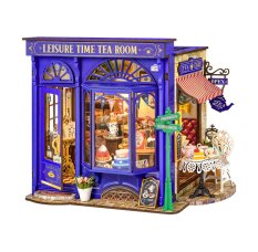RoboTime 3D Wooden Puzzle Miniature House Tea Room for Moments of Relaxation