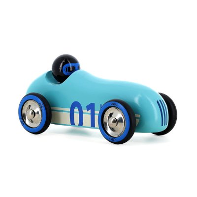 Vilac Wooden Car Old Sport Compet Turquoise