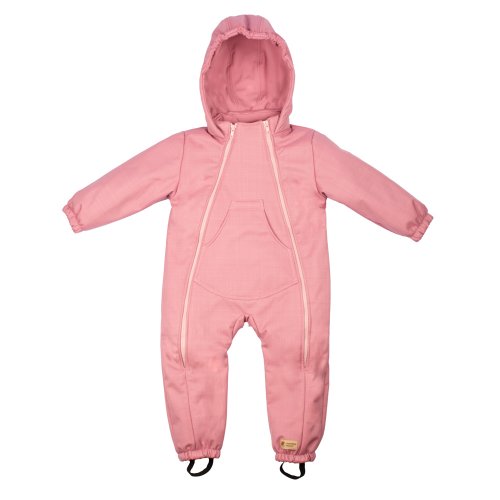 Monkey Mum® Gyermek téli softshell overall báránnyal - Rózsaszín bárány - méret 86/92