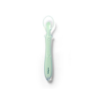 Colher de silicone BABYONO - menta 6m+