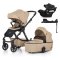 PETITE&MARS SET Kočárek 4v1 ICON Mocha Beige LITE RWS + CBX By CYBEX Aton B2 i-Size