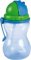 CANPOL BABIES Butelka sportowa ze słomką - niebieska 370 ml
