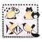Bigjigs Toys Houten inlegpuzzel zwart-wit vormen 2