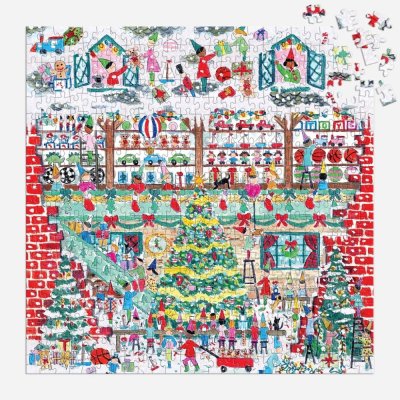 Galison Folie Puzzel Michael Storrings Kerst Speelgoedwerkplaats 500 stukjes