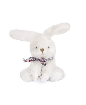 Doudou Pluszowy króliczek z chustką 12 cm