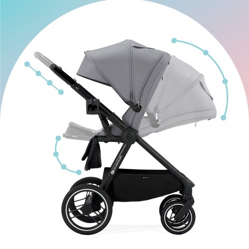 KINDERKRAFT SELECT Детска количка комбинирана Nea 2в1 Platinum Grey, Premium