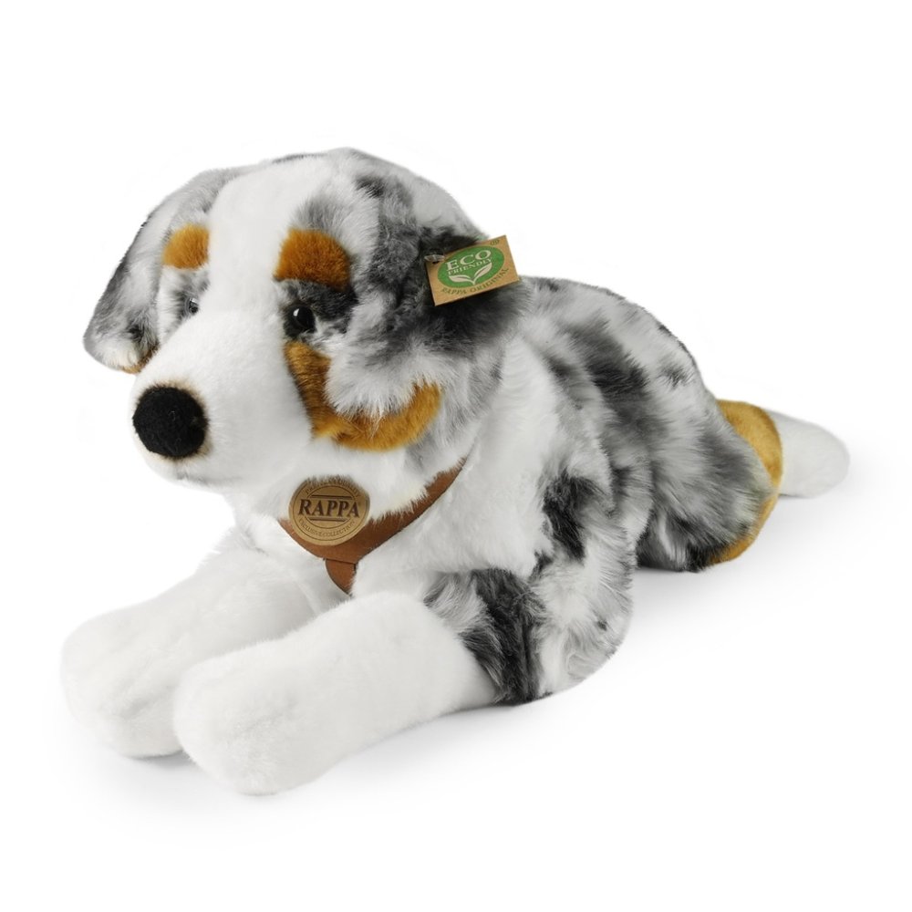 Rappa Plush Australian Shepherd Dog Lying 61 cm ECO-FRIENDLY