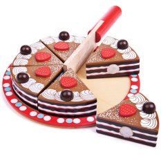 Bigjigs Toys Schokoladenkuchen zum Schneiden
