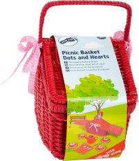 small foot Piknikový koš Dots and Hearts