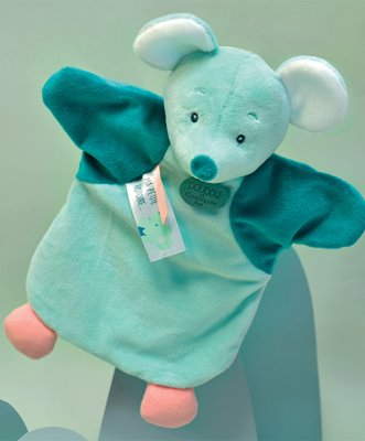 Doudou Pluszowa pacynka myszka 25 cm