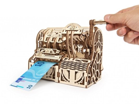 Puzzle 3D en bois mécanique Ugears - La Tirelire