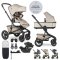 EASYWALKER Kombikinderwagen Jimmey Explore Pearl Taupe AIR + CYBEX Aton B2 i-Size + Base