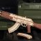 RoboTime Drewniane mechaniczne puzzle 3D Karabin szturmowy AK-47
