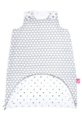 MOTHERHOOD Schlafsack Musselin 2in1 Zip and Round Grey Classics 3-18 m 0,5 Tog