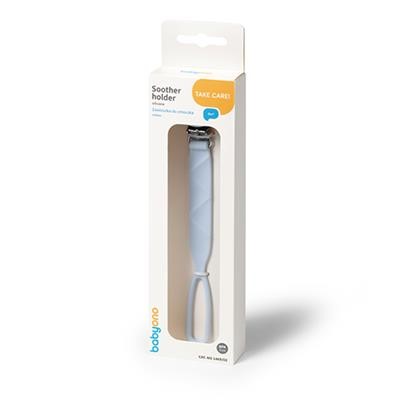 BABYONO Schnullerclip aus Silikon – Blau