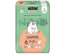 MUUMI Baby 6 Junior 12-24 kg (36 szt.), pieluszki ekologiczne