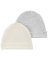 CARTER'S Cap Ivory/Grey neutral MFL 2szt 0-3m