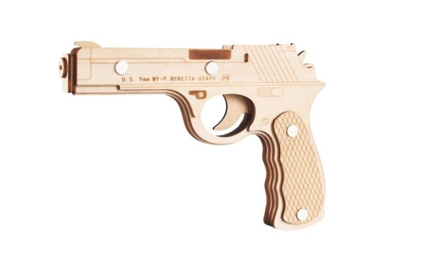 Woodcraft Puzzle 3D de Madera Beretta M9