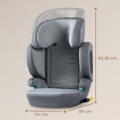KINDERKRAFT SELECT Bilbarnstol i-Size XPAND 2 i-Size 100-150 cm Rocket Grey, Premium