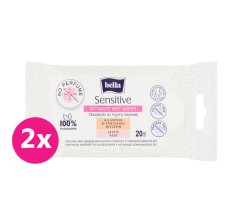 2x Chusteczki nawilżane do higieny intymnej BELLA Sensitive 20 szt