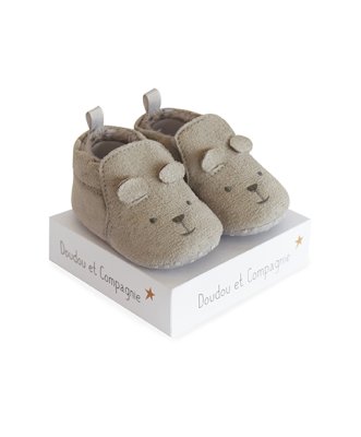 Doudou Poklon set - Set prvih cipelica 0-6 mj. sivo