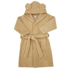 EKO Baumwollbademantel mit Kapuze und Ohren Beige Größe S 104-110