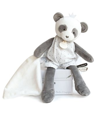 Doudou Regalo - Panda de peluche con manta 28 cm