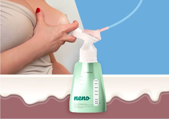 NENO Pungi pentru depozitare lapte matern 20 buc, 150 ml