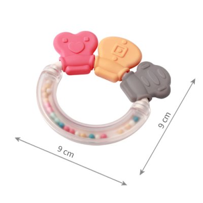 BABYONO Rattle with Teether 3m+ Shapes